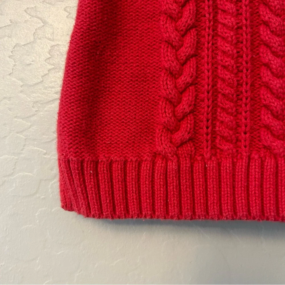 Baby Gap red cable knit sweater with ruffles size 0-3 months